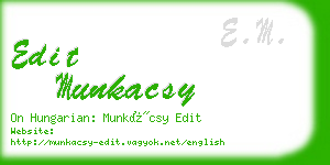 edit munkacsy business card